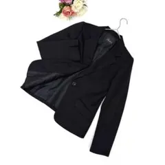 美品✨ピカビア（11AR）テーラードジャケット 1ボタン 黒 通勤 洗える