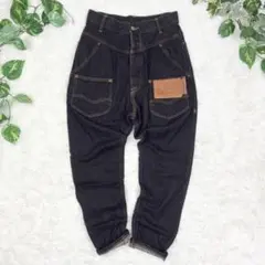 メルシーボークー×Lee 前後ろサルエルデニムパンツ サイズM 即決 送料無 Lee × メルシーボークー コラボ うしろまえサルエル