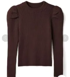 ★新品・未使用★GRL バックレースアップパワショルリブニットトップスCU179