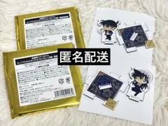 匿名配送　コナンカフェ　ミニアクリルスタンドA 江戸川コナン　毛利蘭　セット