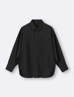 ほぼ未使用⭐︎ジーユーGUドルマンスリーブシャツ ブラック ウィメンズS