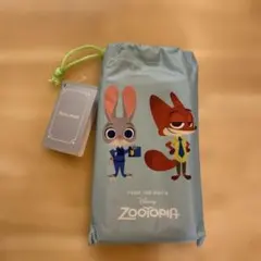 ディズニー　ズートピア レジャーシート (S) ポーチ入り デフォルメ　ニック