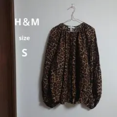 H&M レオパード柄 ブラウス S
