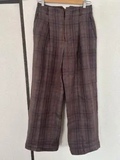 チェック柄 カジュアルパンツ