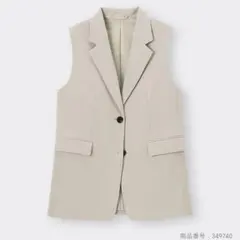 GU オーバーサイズテーラードベスト 2024年 Sサイズ ナチュラル