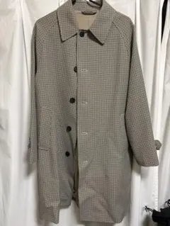 チェック柄 ステンカラーコート