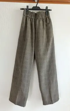 アメリカンホリック ワイドパンツ チェック柄 パンツ グレー Sサイズ