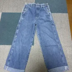 Calvin Klein Jeans ペインターパンツ　デニム　ブルー　リメイク