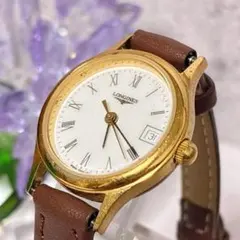 LONGINES ロンジン 腕時計 白文字盤 ローマン クォーツ 3針 ゴールドのサムネイル