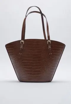 ZARA アニマルエンボス トートバッグ