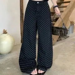 SHEIN ドット デニムパンツ