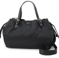 agnès b. ブラックショルダーバッグ