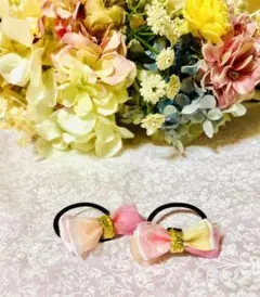 プリンセス風　キッズリボン　リボンゴム