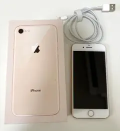 Apple iPhone 8 ゴールド 本体(lighteningケーブル付き)