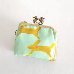 ミナペルホネン runrunrun Ｌ字ファスナー ウサギがま口財布