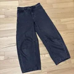 GU バレルレッグジーンズ　サイズL ダークグレー