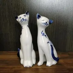 【昭和レトロ】ネコのペア置物