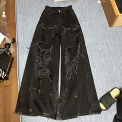 yvngpatra着用 GUAPI フレアパンツ ブラック スタック 28 - メルカリ