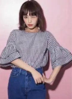 グレイル バックリボンティアードフリルスリーブトップスM近藤千尋ちゃんコラボ商品