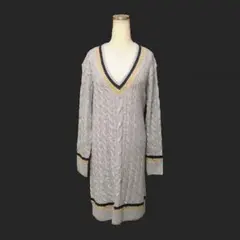 ★新品★アバクロンビー&フィッチ★ケーブルニットワンピース (Grey/XL)