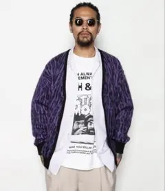 WACKO MARIA レオパードモヘアニットカーディガン