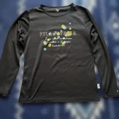 FILA ロングスリーブ　ロンT 速乾　ブラック　Mサイズ