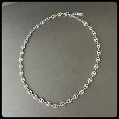 シルバー　ステンレススチール リンクチェーン ネックレス