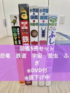 【図鑑5冊セット】恐竜 鉄道 宇宙 昆虫 ふしぎの図鑑