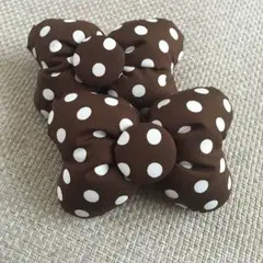 新作♡コメントで二個450円に♡チョコレートブラウンドットのミニーちゃん型ゴム