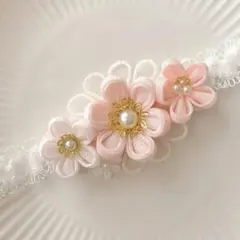 ひな祭り♡ お食い初め　つまみ細工　ベビーヘアバンド　100日祝い　ベビー袴