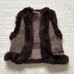 【本革】ファー ベスト