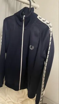 希少・ポルトガル製、フレッドペリー トラックジャケット 紺 L サイドライン