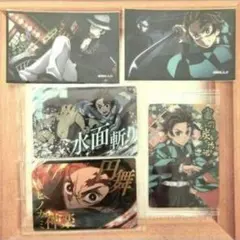 鬼滅の刃　竈門炭治郎　無惨　ウエハースカード　ステッカー　5枚セット