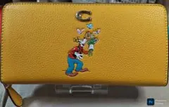 COACH CH498 グーフィー 長財布 イエロー COACH CH498 グーフィー 長財布 イエロー - メルカリ
