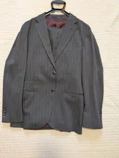 BEAMS HEART　ストライプ ビジネススーツ グレー