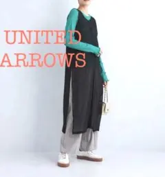 【超美品】グリーンレーベルリラクシングサマーメッシュロングベストワンピース