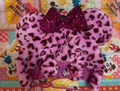 ピンク　ヒョウ柄　ミニーちゃん　ファンキャップ　ディズニー　正規品