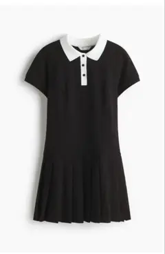 H&M PLEATED-SKIRT POLO DRESS