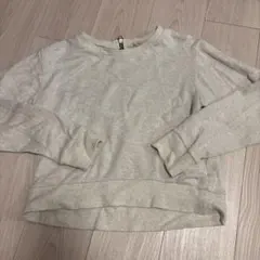 グレー バックジッパー スウェット