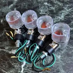 ヨーロピアンウインカー クリア 12V 4個セット バイク M8 モンキー 汎用のサムネイル