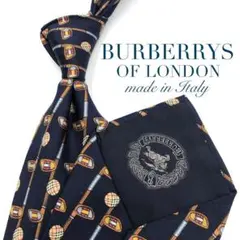 【美品】BURBERRYS OF LONDON ゴルフ ノバチェック柄 ネイビー