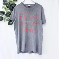 美品✨ ホリスター Tシャツ グレー ロゴ 刺繍 半袖 オレンジ 春 夏 灰色