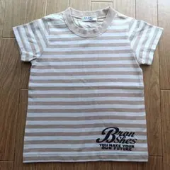 BRANSHES ブランシェス ボーダー 半袖Tシャツ 100 ベージュ