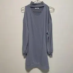 イング　グレー ニット　オフショルダー　ベルト付き