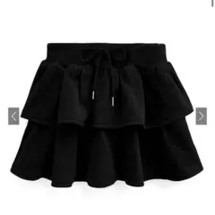 インパン裏地付きティアードスウェットミニスカート[pm596]