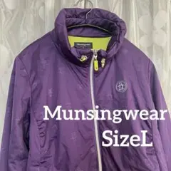 マンシングウェア 中綿 総柄 ジャンパー アウター パープル レディース Ｌ