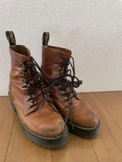 【Dr. Martens】 レースアップブーツ　厚底　革靴　ブラウン