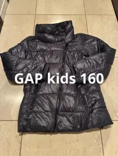 ダークブルー ダウンコート フード付き