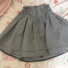 ミシェルマカロン/千鳥柄フリル美脚スカート