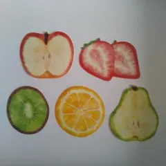 レア レトロ フレークシール フルーツシール メッセージシール